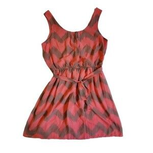 As U Wish pink gray sleeveless mini dress sz M
